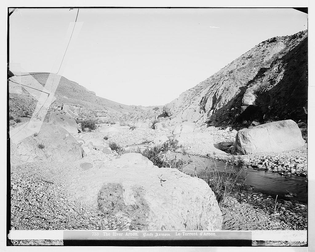 East of Jordan and the Dead Sea. River Arnon (Wady Mojib)