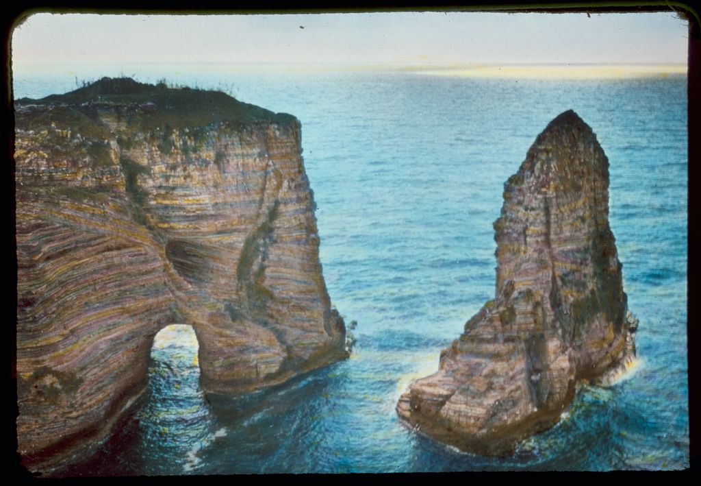 Along the Mediterranean coast, southward. Beirut, pigeon rocks