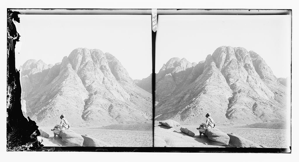 To Sinai via the Red Sea, Tor, and Wady Hebran. Near view of Mount Sinai