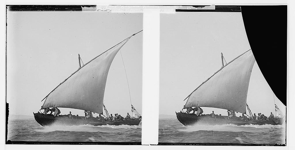 To Sinai via the Red Sea, Tor, and Wady Hebran. Arab sailing vessel on the Red Sea